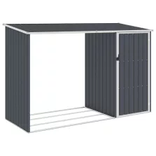   vidaXL antracitszürke horganyzott acél kerti tűzifatároló 245x98x159cm