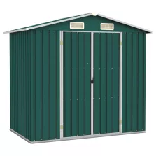   vidaXL zöld horganyzott acél kerti fészer 205 x 129 x 183 cm
