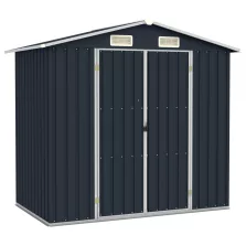   vidaXL antracitszürke horganyzott acél kerti fészer 205 x 129 x 183 cm