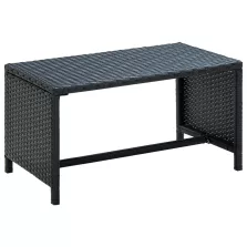 vidaXL fekete polyrattan dohányzóasztal 70 x 40 x 38 cm