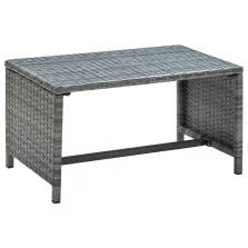   vidaXL antracitszürke polyrattan dohányzóasztal 70 x 40 x 38 cm