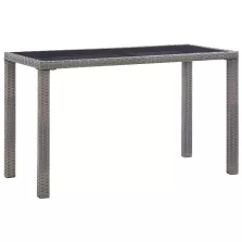   vidaXL antracitszürke polyrattan kerti asztal 123 x 60 x 74 cm