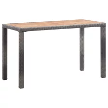   vidaXL antracitszürke és barna akácfa kerti asztal 123 x 60 x 74 cm