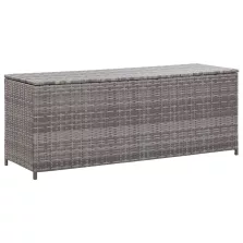   vidaXL szürke polyrattan kerti tárolóláda 120 x 50 x 60 cm