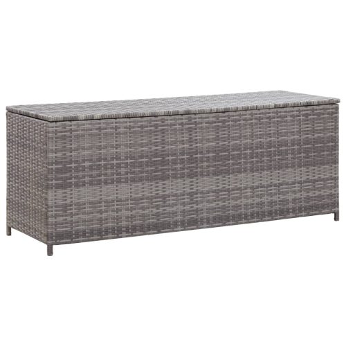 vidaXL szürke polyrattan kerti tárolóláda 120 x 50 x 60 cm