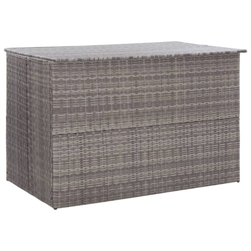 vidaXL szürke polyrattan kerti tárolóláda 150 x 100 x 100 cm