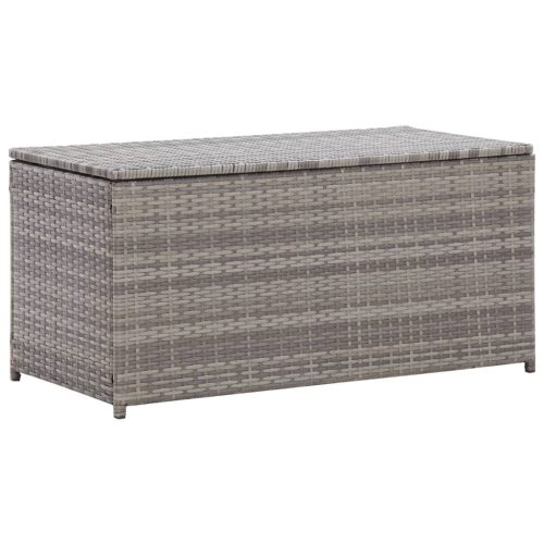 vidaXL szürke polyrattan kerti tárolóláda 100 x 50 x 50 cm