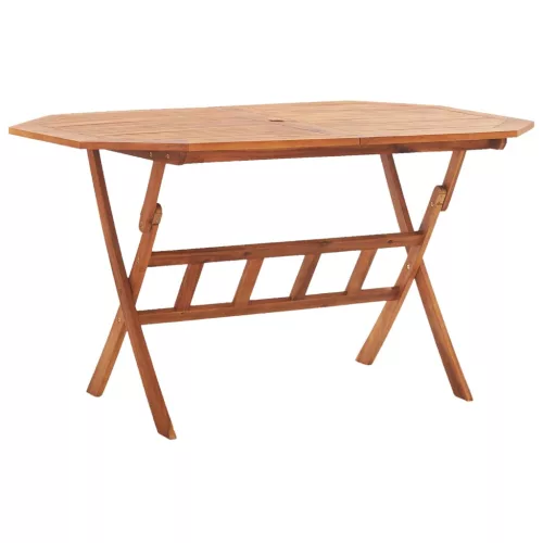 vidaXL tömör akácfa összecsukható kerti asztal 135 x 85 x 75 cm