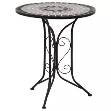vidaXL szürke kerámia mozaikos bisztróasztal 60 cm