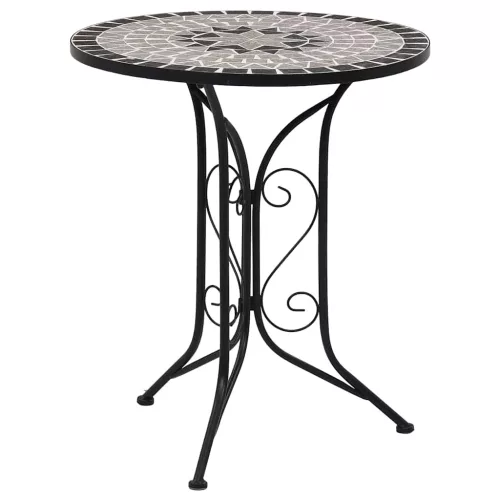 vidaXL szürke kerámia mozaikos bisztróasztal 60 cm