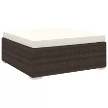   vidaXL 1 db barna polyrattan moduláris lábtartó párnával