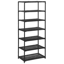 vidaXL fekete polyrattan cipőpolc 50 x 30 x 120 cm