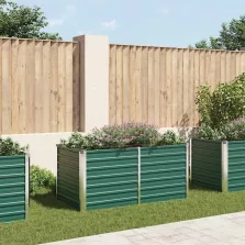   vidaXL zöld horganyzott acél kerti magaságyás 160 x 80 x 77 cm