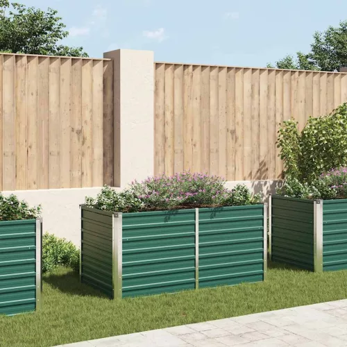 vidaXL zöld horganyzott acél kerti magaságyás 160 x 80 x 77 cm