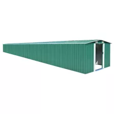   vidaXL zöld horganyzott acél kerti fészer 257 x 990 x 181 cm