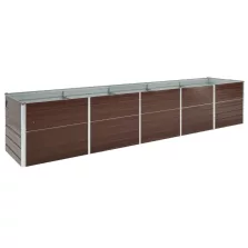   vidaXL barna horganyzott acél kerti magaságyás 400 x 80 x 45 cm