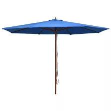 vidaXL kék kültéri napernyő farúddal 350 cm