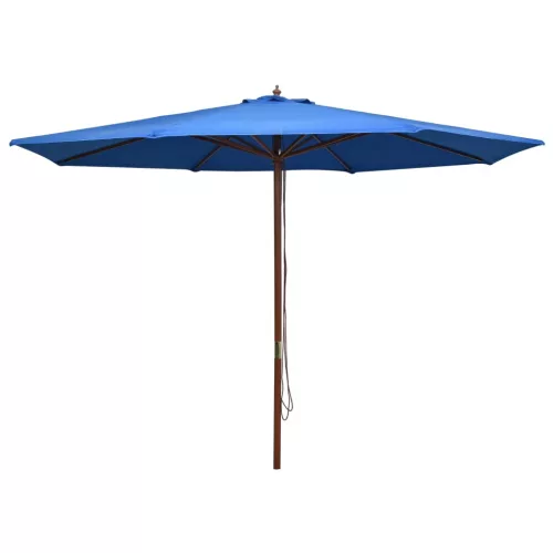 vidaXL kék kültéri napernyő farúddal 350 cm