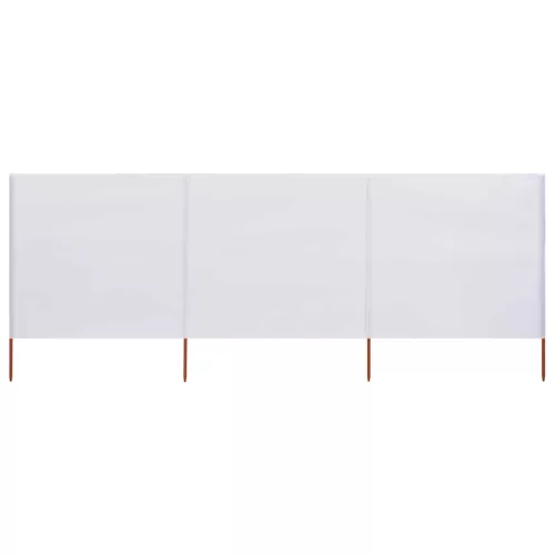 vidaXL 3 paneles homokfehér szövet szélfogó 400 x 80 cm
