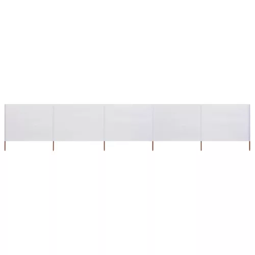 vidaXL homokfehér 5 paneles szövet szélfogó 600 x 160 cm