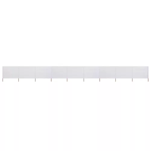 vidaXL homokfehér 9 paneles szövet szélfogó 1200 x 160 cm