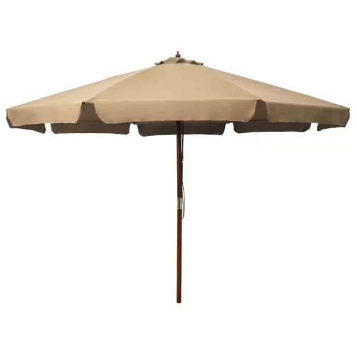 vidaXL tópszínű kültéri napernyő farúddal 330 cm