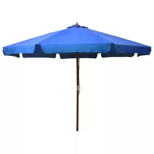 vidaXL azúrkék kültéri napernyő farúddal 330 cm