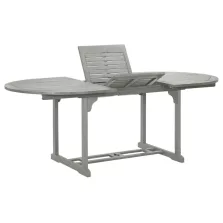   vidaXL szürke tömör akácfa kerti asztal 200 x 100 x 75 cm