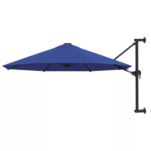 vidaXL kék falra szerelhető napernyő fémrúddal 300 cm