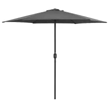   vidaXL antracitszürke kültéri napernyő alumíniumrúddal 270 x 246 cm