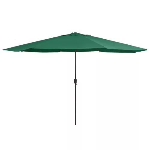 vidaXL zöld kültéri napernyő fémrúddal 390 cm
