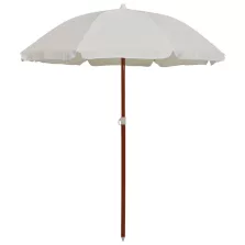 vidaXL homokszínű napernyő acélrúddal 180 cm