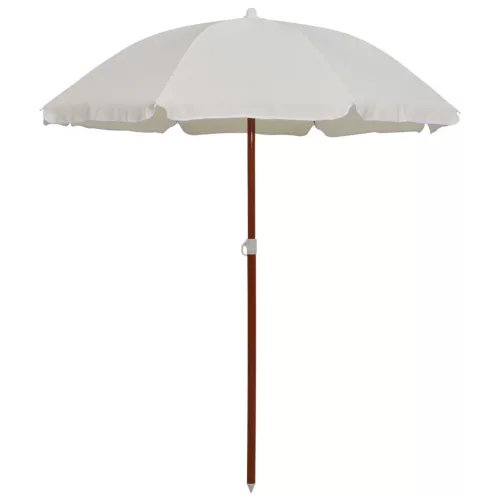 vidaXL homokszínű napernyő acélrúddal 180 cm