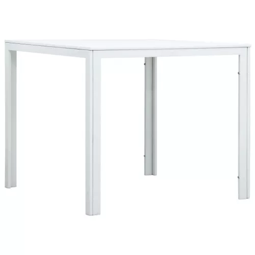 vidaXL fehér fautánzatú HDPE dohányzóasztal 78 x 78 x 74 cm