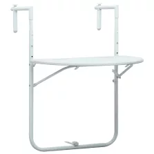   vidaXL fehér rattan hatású műanyag függő erkélyasztal 60x64x83,5 cm