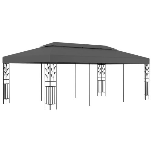 vidaXL antracitszürke pavilon 3 x 6 m