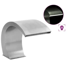   vidaXL rozsdamentes acél medence szökőkút LED-ekkel 30 x 60 x 45 cm
