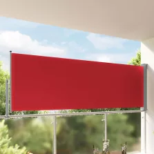   vidaXL piros behúzható oldalsó teraszi napellenző 120 x 300 cm