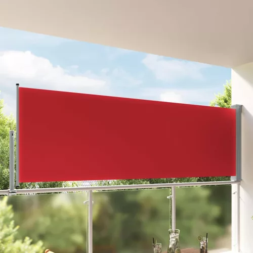 vidaXL piros behúzható oldalsó teraszi napellenző 120 x 300 cm