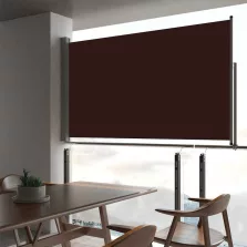  vidaXL barna behúzható oldalsó teraszi napellenző 140 x 300 cm