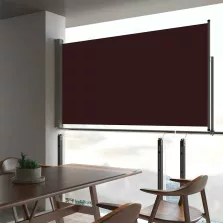   vidaXL barna behúzható oldalsó terasz napellenző 160 x 300 cm