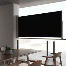   vidaXL fekete kihúzható oldalsó terasz napellenző 60 x 300 cm