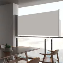   vidaXL krémszínű kihúzható oldalsó terasz napellenző 60 x 300 cm