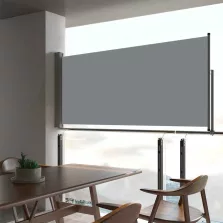   vidaXL szürke kihúzható oldalsó terasz napellenző 60 x 300 cm
