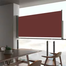   vidaXL barna kihúzható oldalsó terasz napellenző 60 x 300 cm