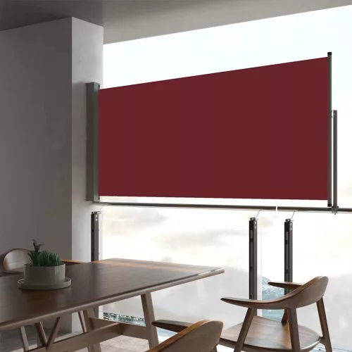vidaXL piros kihúzható oldalsó terasz napellenző 60 x 300 cm