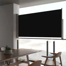   vidaXL fekete kihúzható oldalsó terasz napellenző 80 x 300 cm