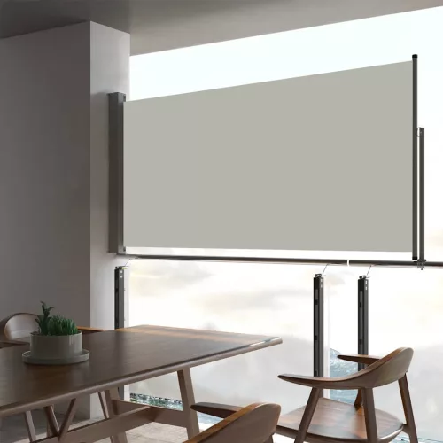 vidaXL krémszínű kihúzható oldalsó terasz napellenző 80 x 300 cm