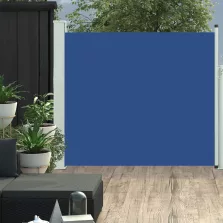   vidaXL kék behúzható oldalsó teraszi napellenző 100 x 300 cm