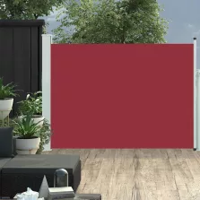   vidaXL piros behúzható oldalsó teraszi napellenző 100 x 500 cm